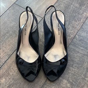 Black Peep Toe Heels